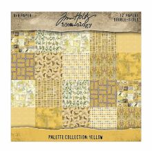 Tim Holtz Idea-ology Double- Sided Cardstock 8X8 - Yellow