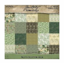 Tim Holtz Idea-ology Double- Sided Cardstock 8X8 - Green
