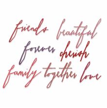 Tim Holtz Sizzix Thinlits Dies - Handwritten Love