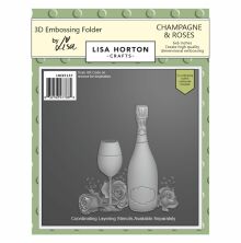 Lisa Horton Crafts Embossing Folder 6X6 - Champagne And Roses