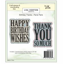 Lisa Horton Crafts Panel Pairs Stamps and Dies - Birthday/Thanks