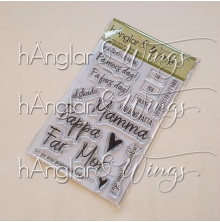 h�nglar &amp; Wings Clear Stamps - Min mor och far