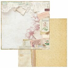 49 And Market From the Garden Cardstock 12X12 - Rosewater