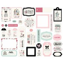 Carta Bella Cardstock Die-Cuts 34/Pkg - French Girl Frames &amp; Tags