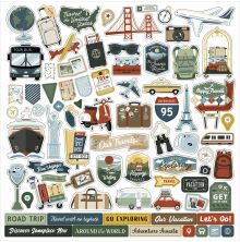 Echo Park Cardstock Stickers 12X12 - It�s Time To Travel