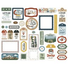 Echo Park Cardstock Die-Cuts 34/Pkg - It�s Time To Travel Frames &amp; Tags