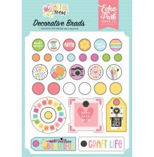 Echo Park Adhesive Decorative Brads - Craft Room