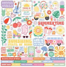 Echo Park Cardstock Stickers 12X12 - Our Groovy Summer