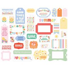 Echo Park Cardstock Die-Cuts 33/Pkg - Our Groovy Summer Frames &amp; Tags