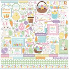 Echo Park Cardstock Stickers 12X12 - Easter Basket