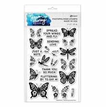 Simon Hurley create. Clear Stamps 6X9 - Blooming Butterflies