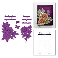 Spellbinders Dies By Simon Hurley - Sketched Peonies