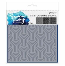 Simon Hurley create. Stencils 6X6 3/Pkg - Happy Arches