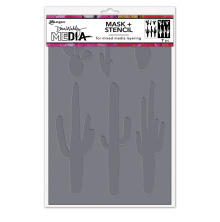 Dina Wakley MEdia Stencils 9X6 - Cactus Masks