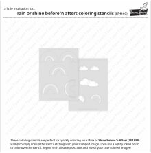 Lawn Fawn Coloring Stencils - Rain Or Shine Before n Afters LF4103