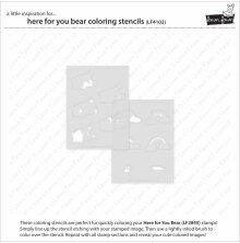 Lawn Fawn Coloring Stencils - Here For You Bear LF4102
