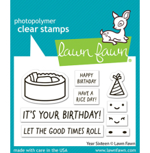 Lawn Fawn Clear Stamps 2X3 - Year Sixteen LF4084
