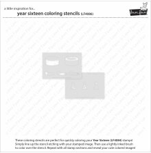 Lawn Fawn Coloring Stencils - Year Sixteen LF4086