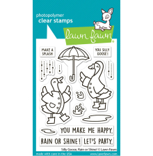 Lawn Fawn Clear Stamps 3X4 - Silly Goose, Rain or Shine! LF4072