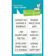 Lawn Fawn Clear Stamps 3X4 - Rainbow Sentiments LF4075