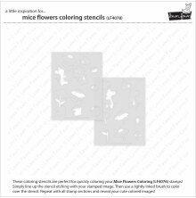 Lawn Fawn Coloring Stencils - Mice Flowers LF4078