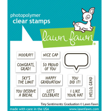Lawn Fawn Clear Stamps 2X3 - Tiny Sentiments: Graduation LF4082