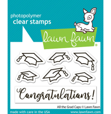 Lawn Fawn Clear Stamps 2X3 - All The Grad Caps LF4079