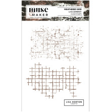 Lisa Horton Crafts Muse &amp; Maker A6 Clear Stamp Set - Weather Grid