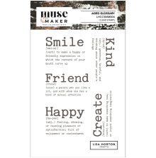 Lisa Horton Crafts Muse &amp; Maker A6 Clear Stamp Set - Aged Glossary