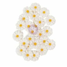 Prima Among the Wildflowers Paper Flowers 24/Pkg - White Meadow