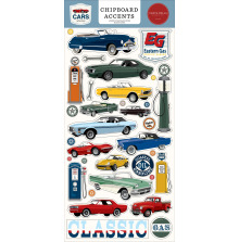 Carta Bella Chipboard Stickers 6X13 - Cars Accents