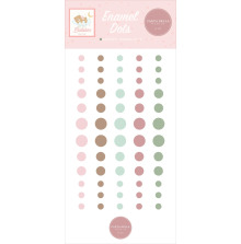 Carta Bella Adhesive Enamel Dots 60/Pkg - Little Lullabies Baby Girl
