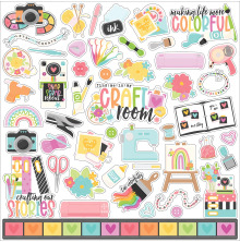 Echo Park Cardstock Stickers 12X12 - Craft Room