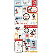 Echo Park Chipboard Stickers 6X13 - Mouse And Me Word &amp; Phrases