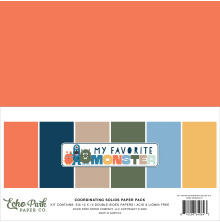 Echo Park Solids Collection Kit 12X12 - My Favorite Monster