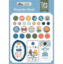 Echo Park Adhesive Decorative Brads - My Favorite Monster