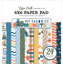 Echo Park Double-Sided Paper Pad 6X6 - My Favorite Monster