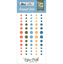 Echo Park Adhesive Enamel Dots 60/Pkg - My Favorite Monster