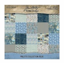 Tim Holtz Idea-ology Double- Sided Cardstock 12X12 - Blue