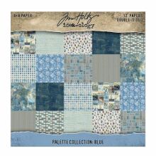 Tim Holtz Idea-ology Double- Sided Cardstock 8X8 - Blue