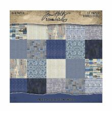 Tim Holtz Idea-ology Double- Sided Cardstock 8X8 - Indigo