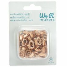 We R Makers Crop-A-Dile Oval Eyelets 50/Pkg - Gold