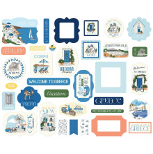Carta Bella Cardstock Die-Cuts 34/Pkg - Greece Icons