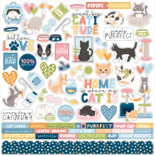 Echo Park Cardstock Stickers 12X12 - Cat Lover