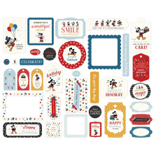 Echo Park Cardstock Die-Cuts 33/Pkg - Mouse and Me Birthday Frames &amp; Tags