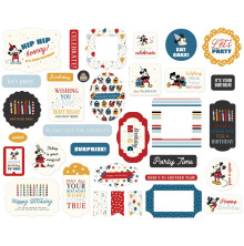 Echo Park Cardstock Die-Cuts 33/Pkg - Mouse and Me Birthday Icons