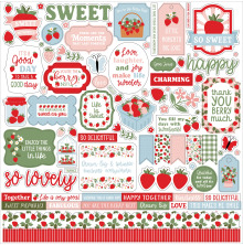 Echo Park Cardstock Stickers 12X12 - Strawberry Fields
