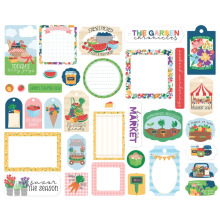 Echo Park Cardstock Die-Cuts 33/Pkg - Freshly Picked Frames &amp; Tags