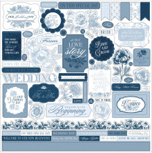 Echo Park Cardstock Stickers 12X12 - Save The Date