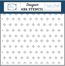 Echo Park Save The Date Stencil 6X6 - Bridal Dot Diamonds